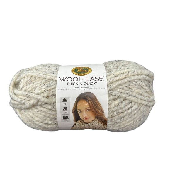 Lion Brand Yarn Wool-Ease Thick & Quick 640 402 Skein 6 Oz Wheat Super Bulky - Picture 1 of 9